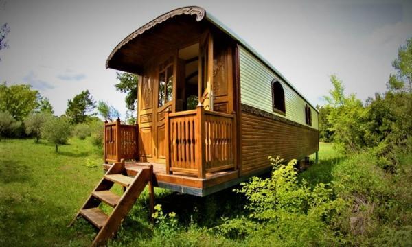 La Magnanerie Dhotes , Les Roulottes Insolites Sauve Ngoại thất bức ảnh